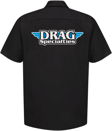 THROTTLE THREADS Drag Specialties Shop Shirt - Black - Small DRG31ST24BKSM