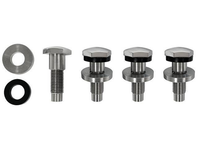 Seat Belt Bolt Kit, Curved Hex head