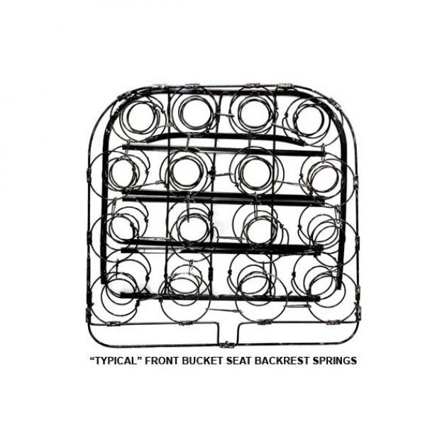 Model A Ford Seat Spring - Deluxe Phaeton (2 Door) - Front Backrest - Right Side