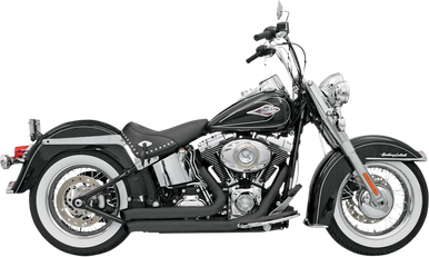 BASSANI XHAUST FireSweep Exhaust - Black - Softail 12123D