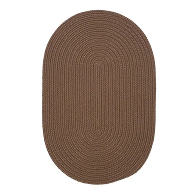 4′ x 7′ Light Brown Solid Handcrafted Outdoor Reversible Area Throw Rug