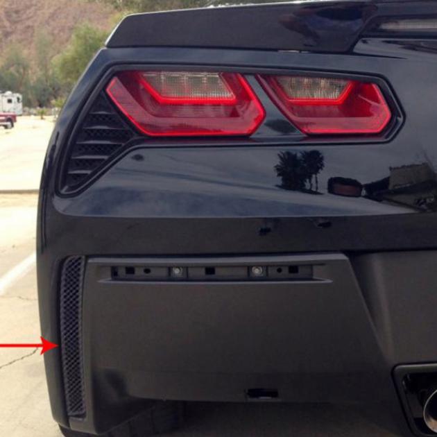 Hydro Carbon GM Rear Valence Vents, Matte Finish, 2014-2017