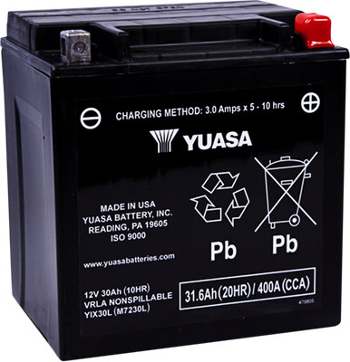 YUASA AGM Battery - YIX30L YUAM7230L