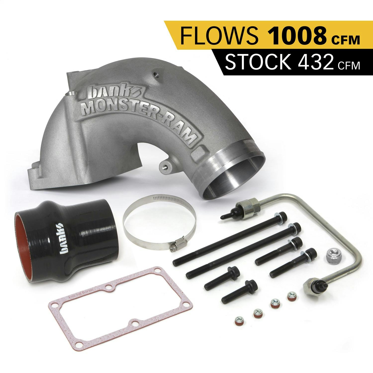 Banks Power 42790 Monster-Ram Intake Elbow Kit with Fuel Line and Hump Hose, 4 inch Natural