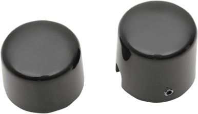 DRAG SPECIALTIES Axle Caps - Black - Rear - '00-'07 Softail W16-0333GB