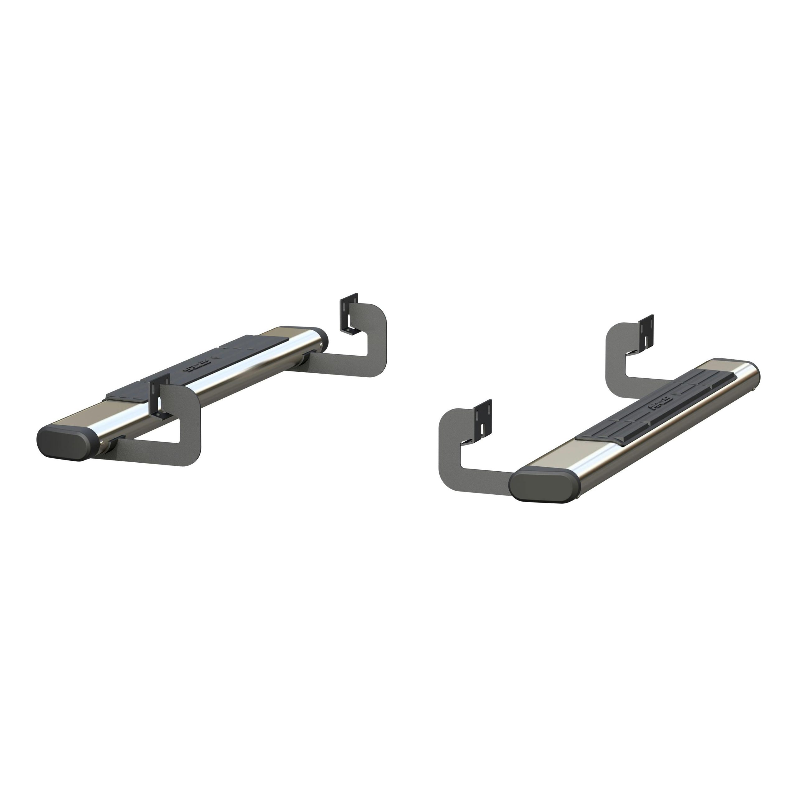 ARIES 4444017 6in. x 53in. Polished Stainless Oval Side Bars; Select Ford F-150