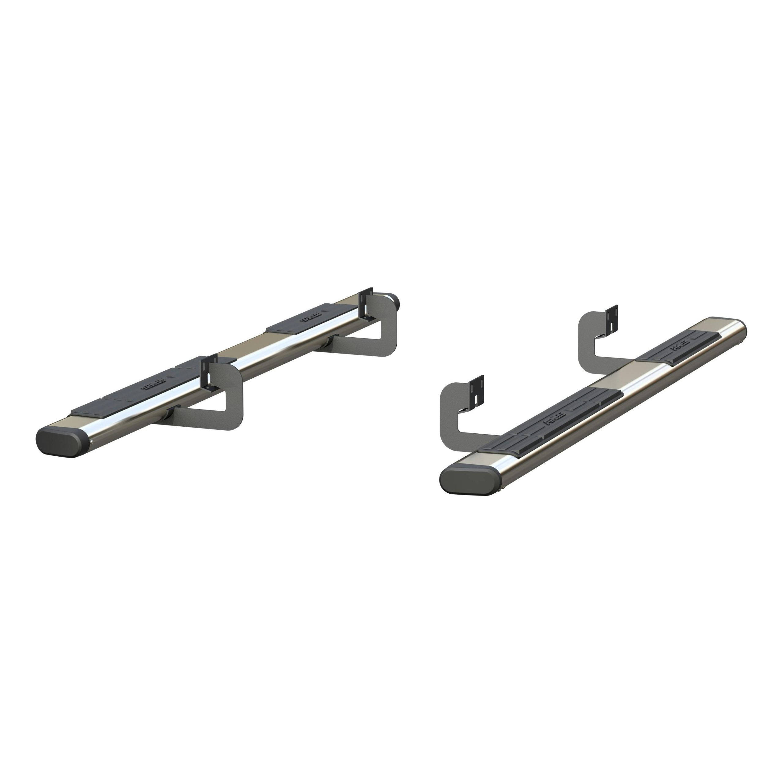 ARIES 4444019 6in. x 85in. Polished Stainless Oval Side Bars; Select Ford F-150