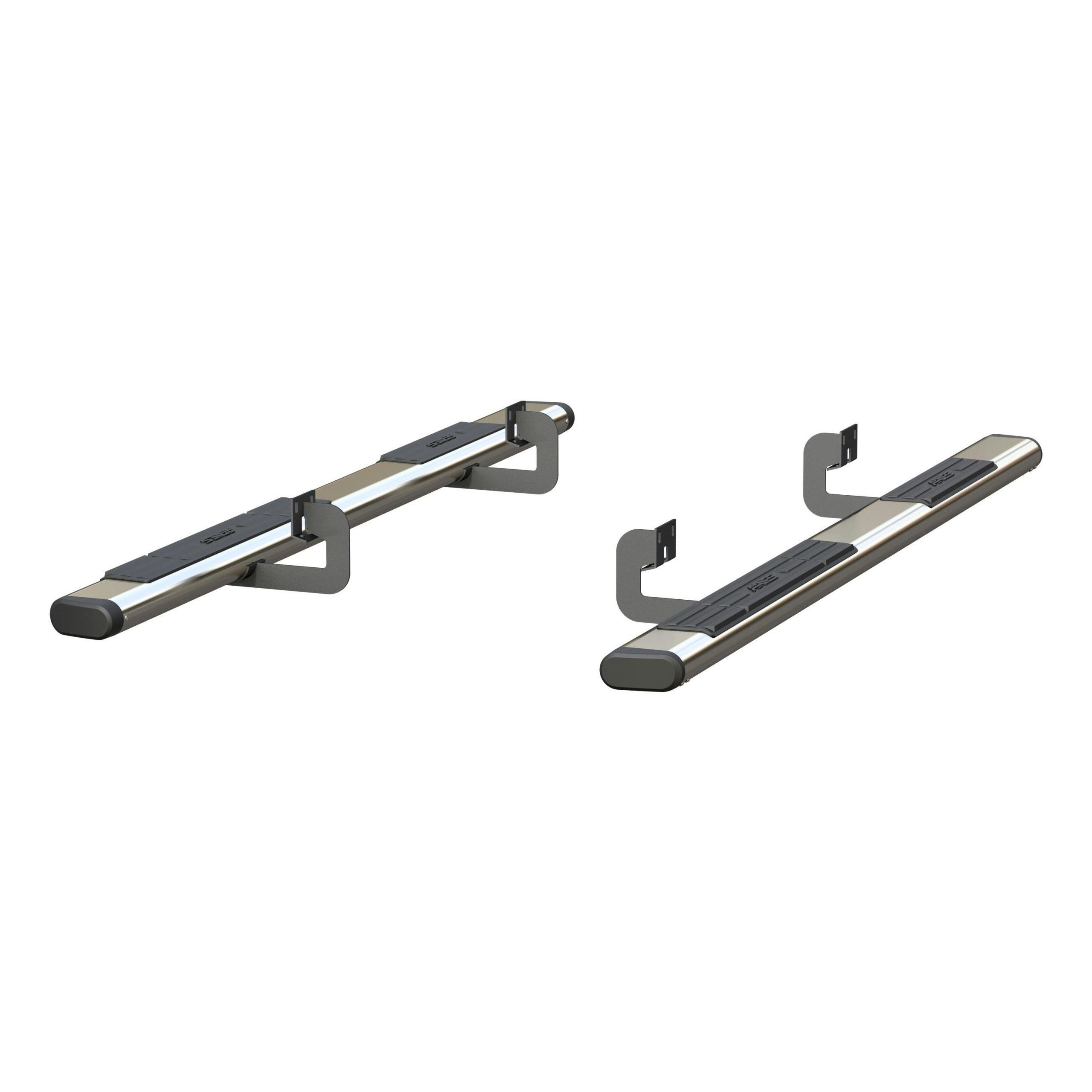 ARIES 4444020 6in. x 91in. Polished Stainless Oval Side Bars; Select Ford F-150