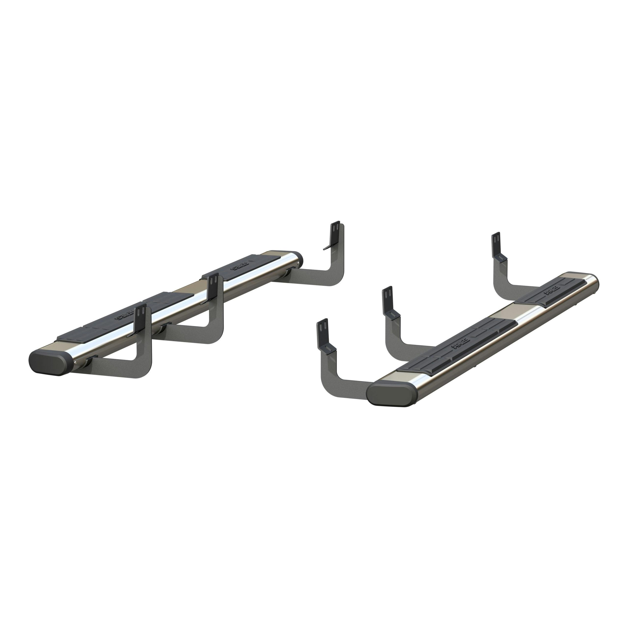 ARIES 4444034 6in. x 75in. Polished Stainless Oval Side Bars; Select Nissan Titan