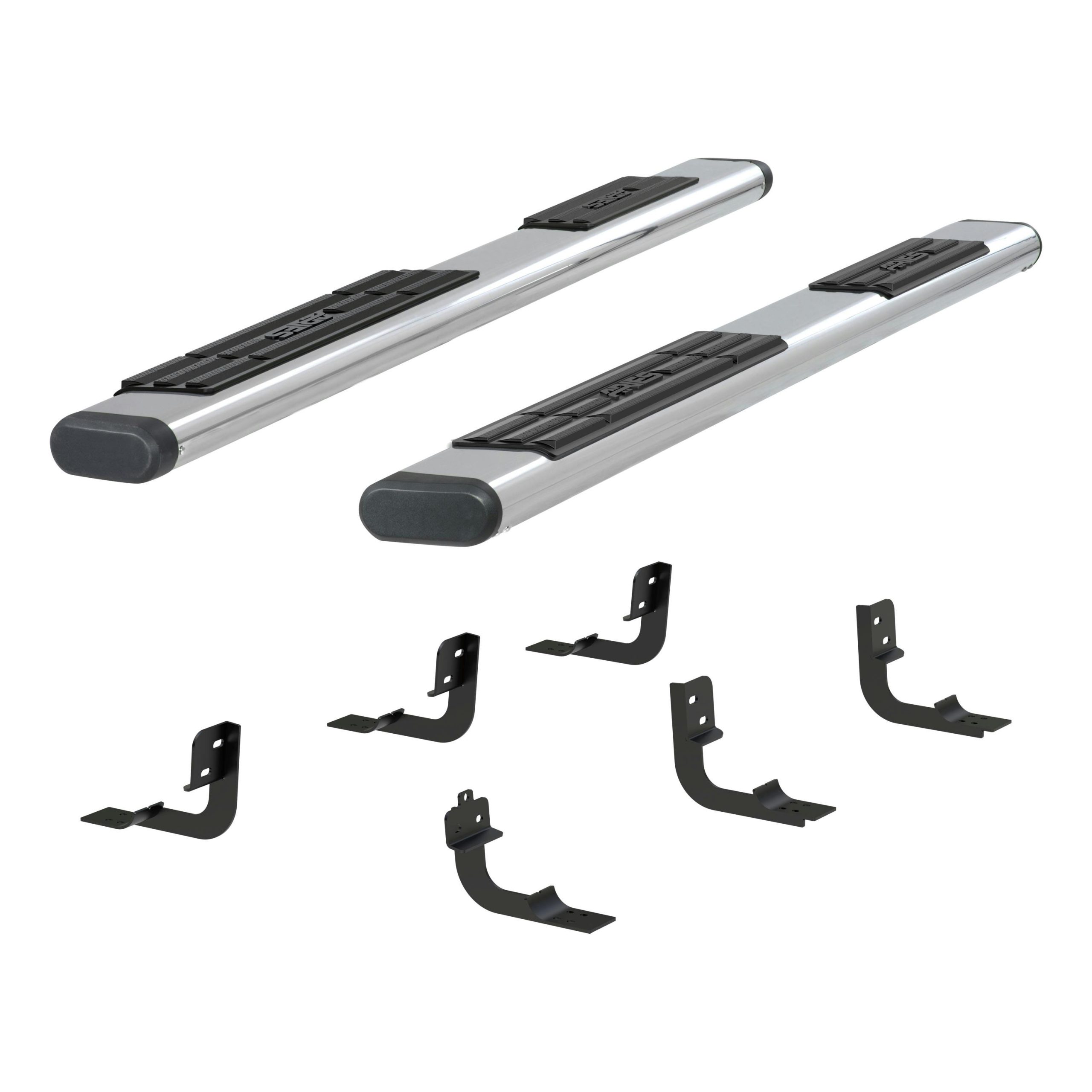 ARIES 4444044 6in. x 85in. Polished Stainless Oval Side Bars; Select Dodge; Ram 1500; 2500; 35
