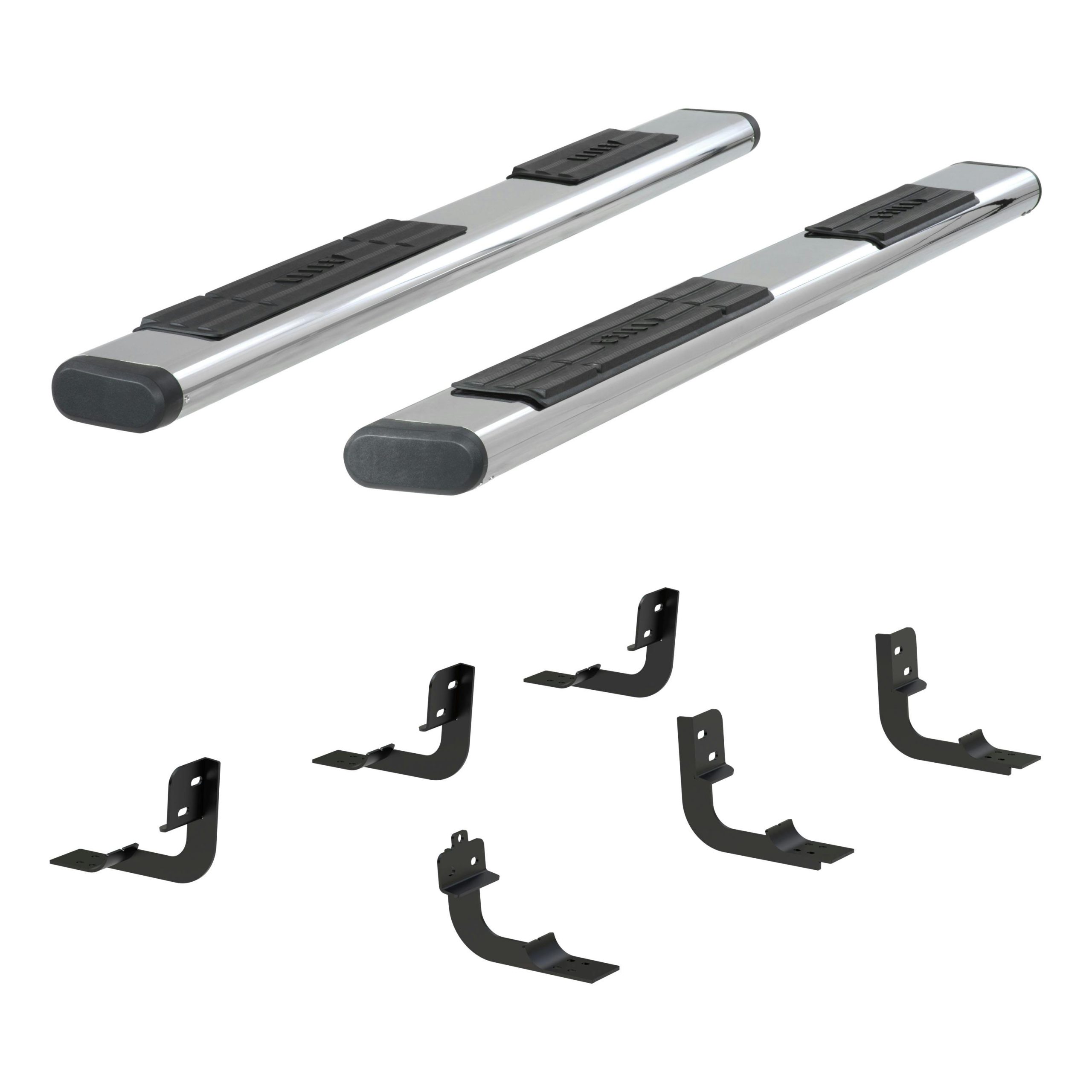 ARIES 4444046 6in. x 91in. Polished Stainless Oval Side Bars; Select Dodge; Ram 2500; 3500