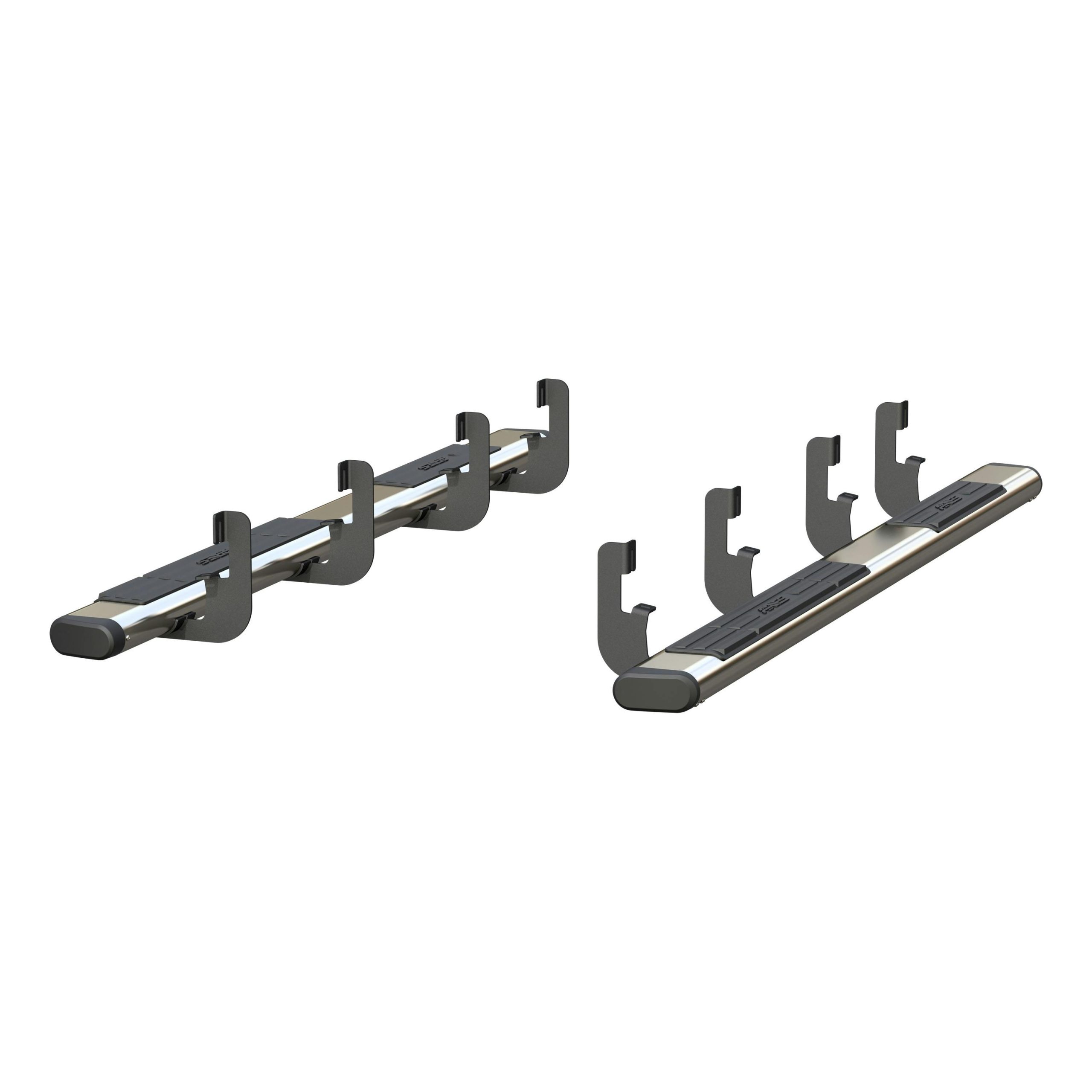 ARIES 4444049 6in. x 91in. Polished Stainless Oval Side Bars; Select Silverado; Sierra; Crew C