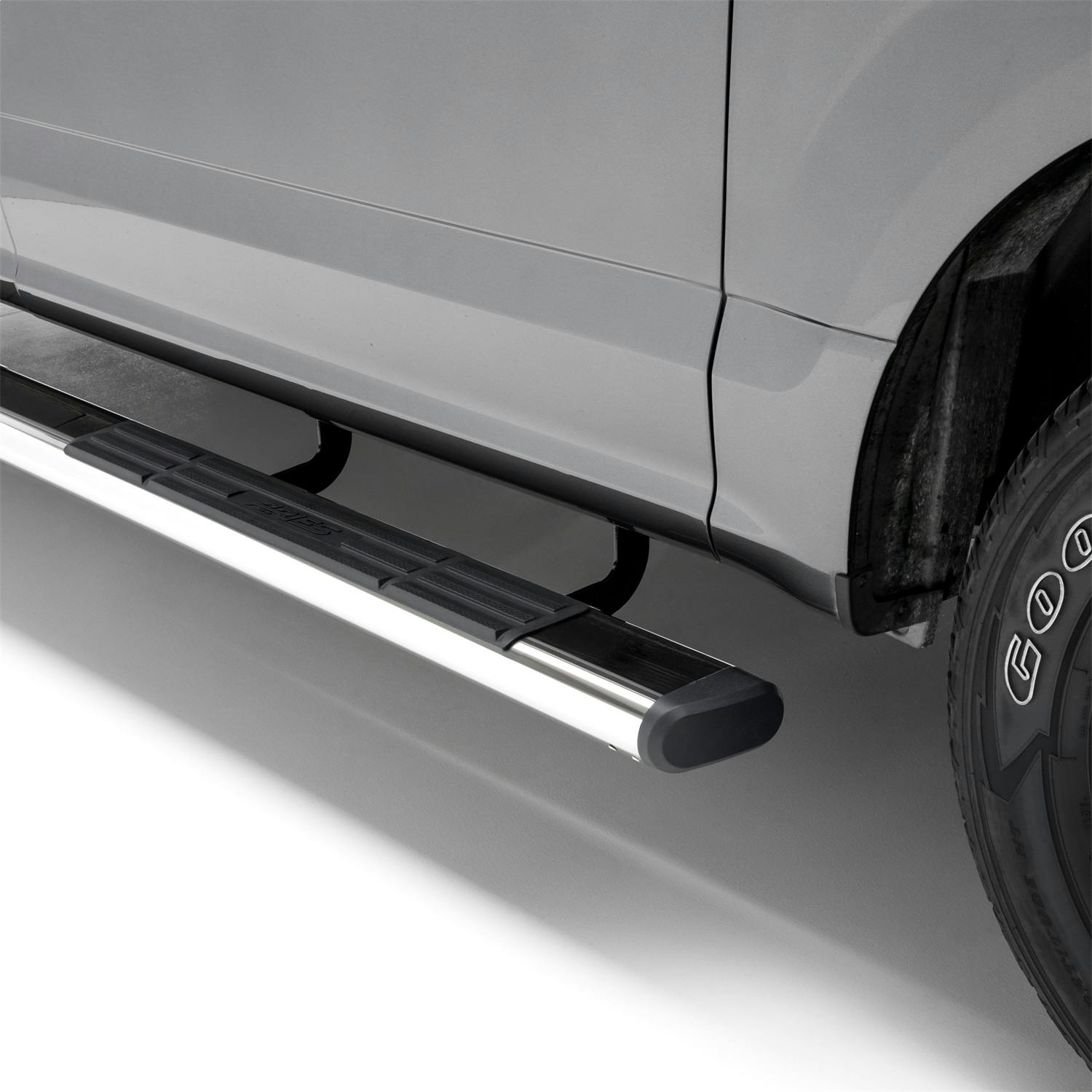 ARIES 4444050 6in. x 85in. Polished Stainless Oval Side Bars; Select Lincoln Navigator