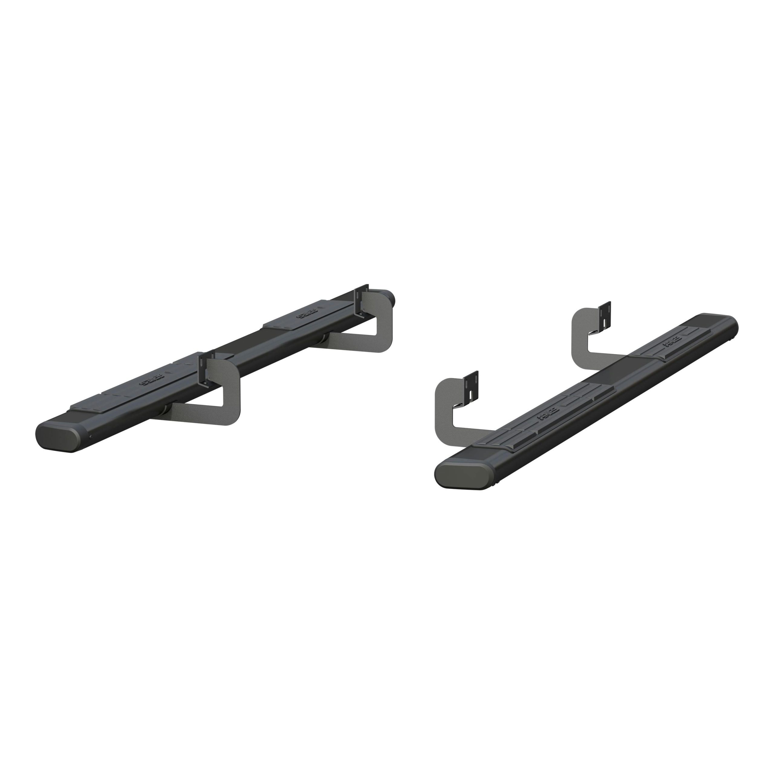 ARIES 4445019 6in. x 85in. Black Aluminum Oval Side Bars; Select Ford F-150