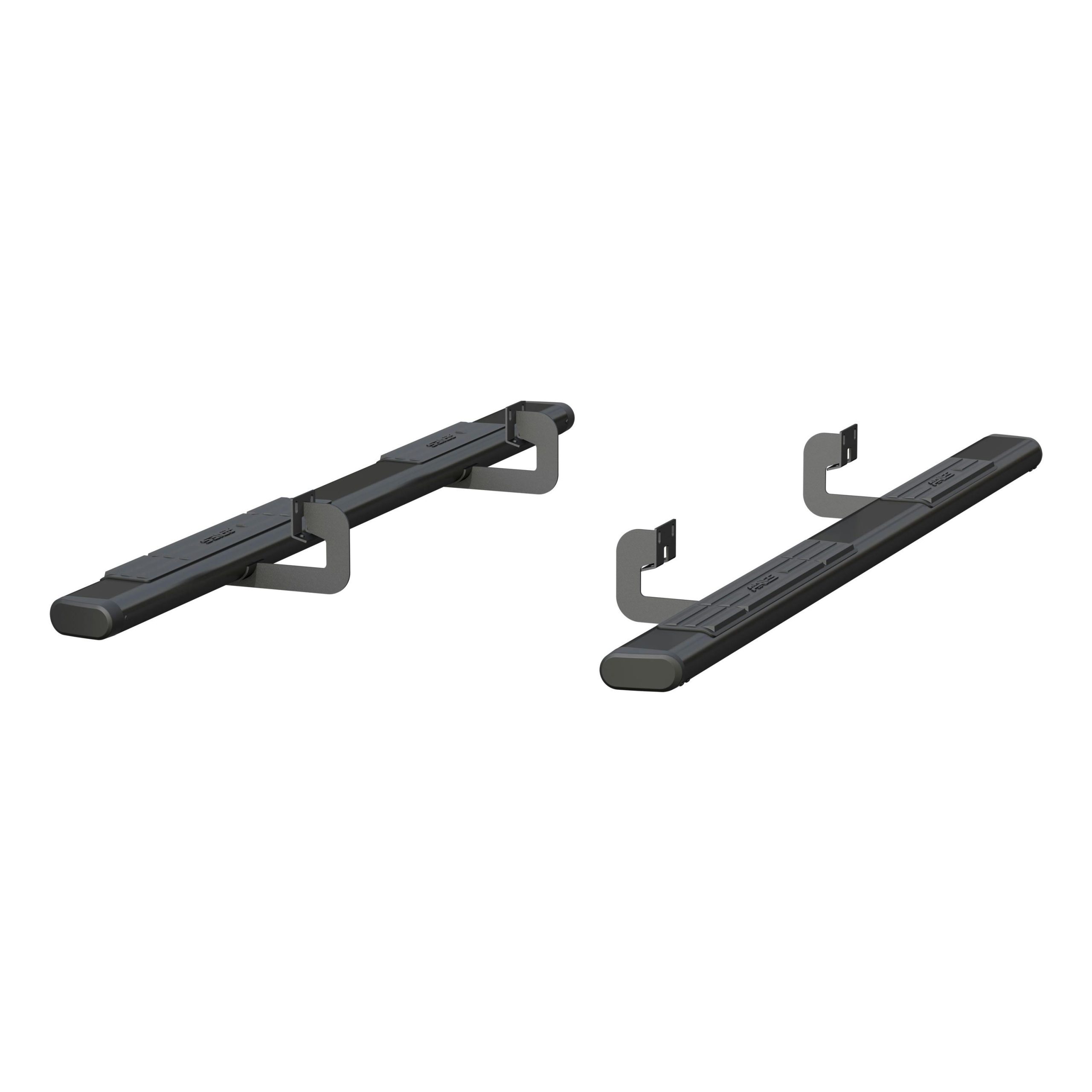 ARIES 4445020 6in. x 91in. Black Aluminum Oval Side Bars; Select Ford F-150