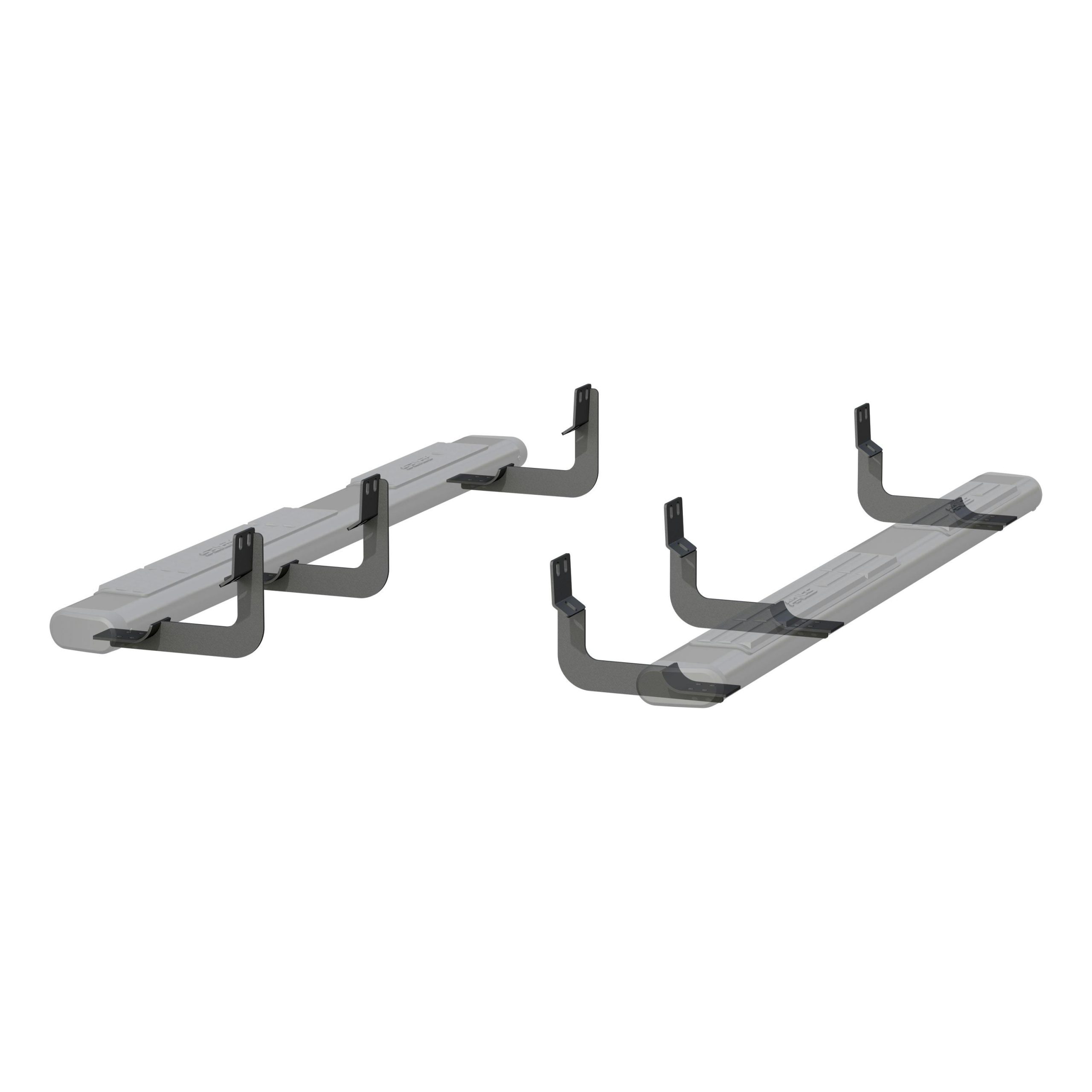 ARIES 4445041 6in. x 85in. Black Aluminum Oval Side Bars; Select Nissan Titan; XD; Armada
