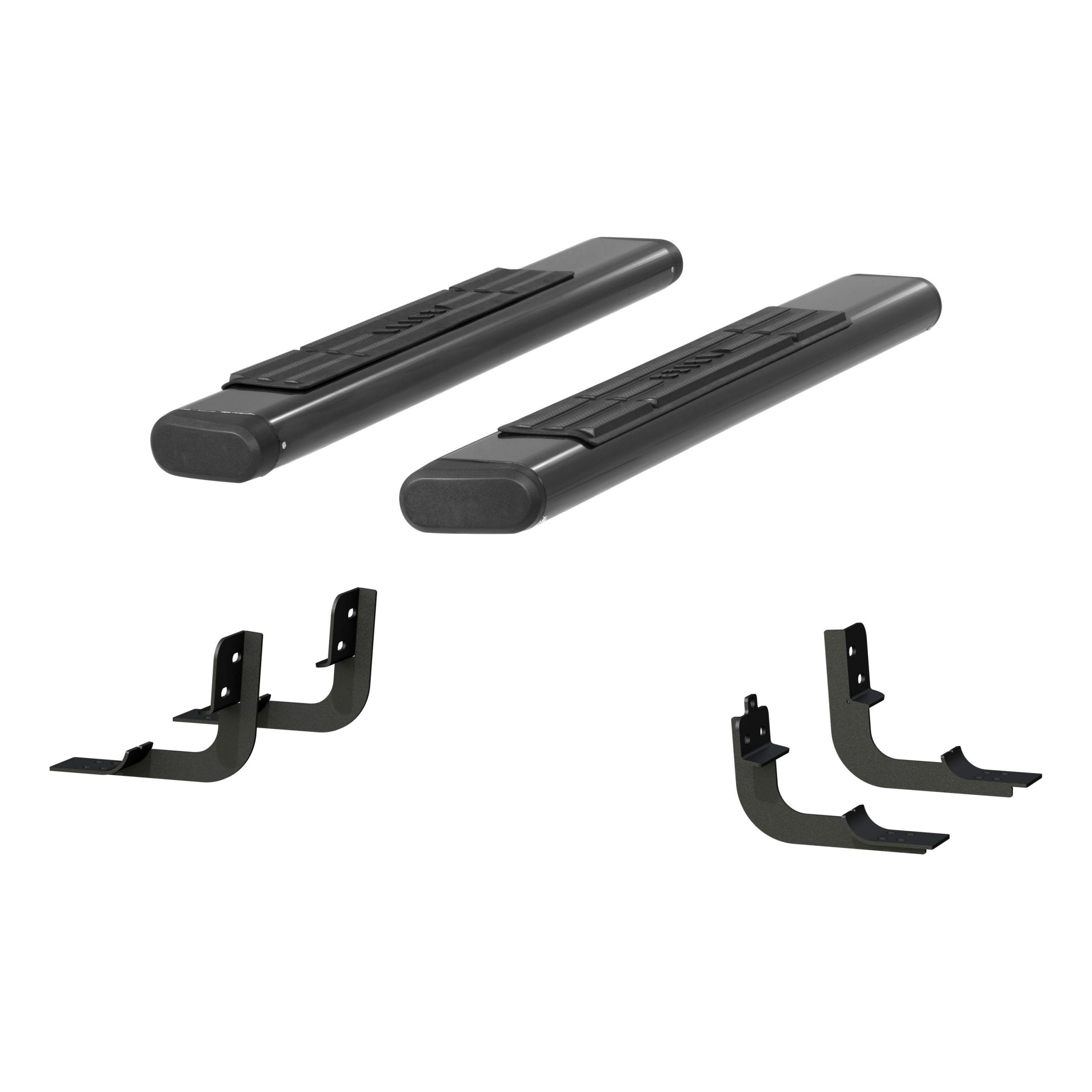 ARIES 4445043 6in. x 53in. Black Aluminum Oval Side Bars; Select Ram 1500; 2500; 3500