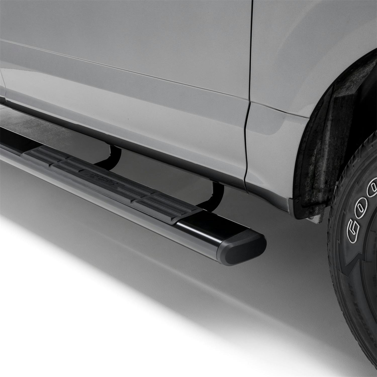 ARIES 4445050 6in. x 85in. Black Aluminum Oval Side Bars; Select Lincoln Navigator
