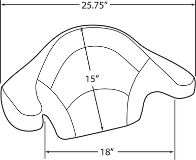 DRAG SPECIALTIES Tourpak Pad - Diamond Stitched - FL '14-'20 0822-0356