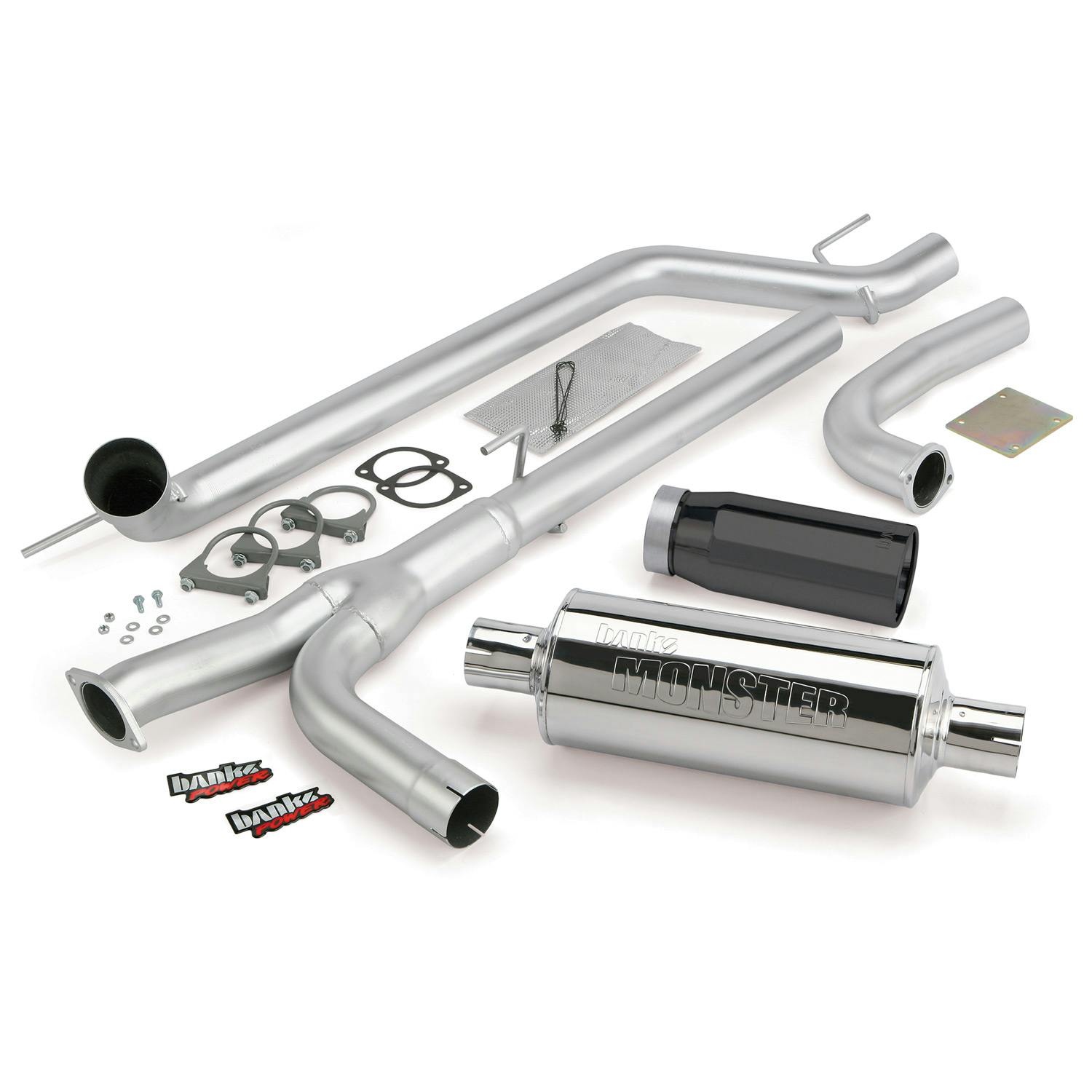 Banks Power 48123-B Monster Exhaust System; S/S-Black Tip-2004-2014 Nissan 5.6L Titan; All