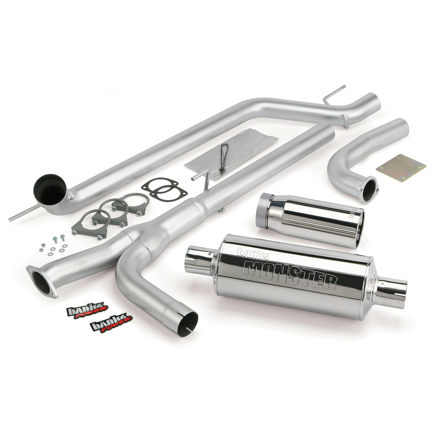 Banks Power 48123 Monster Exhaust System; S/S-Chrome Tip-2004-2014 Nissan 5.6L Titan; All