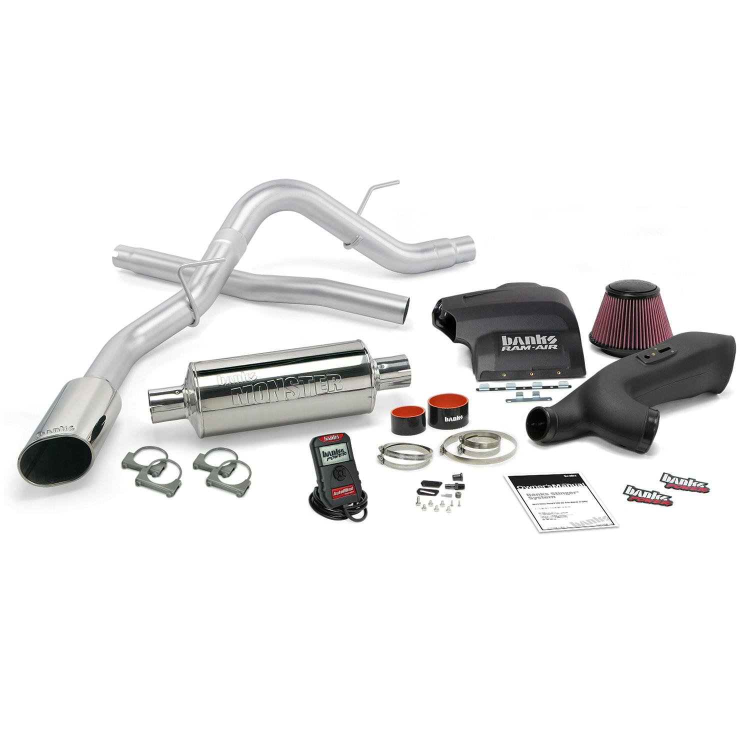 Banks Power 48494 Stinger System; S/S-Chrome Tip-11-14 Ford F-150; 3.5L EcBst-RCSB/CCSB/CCLB