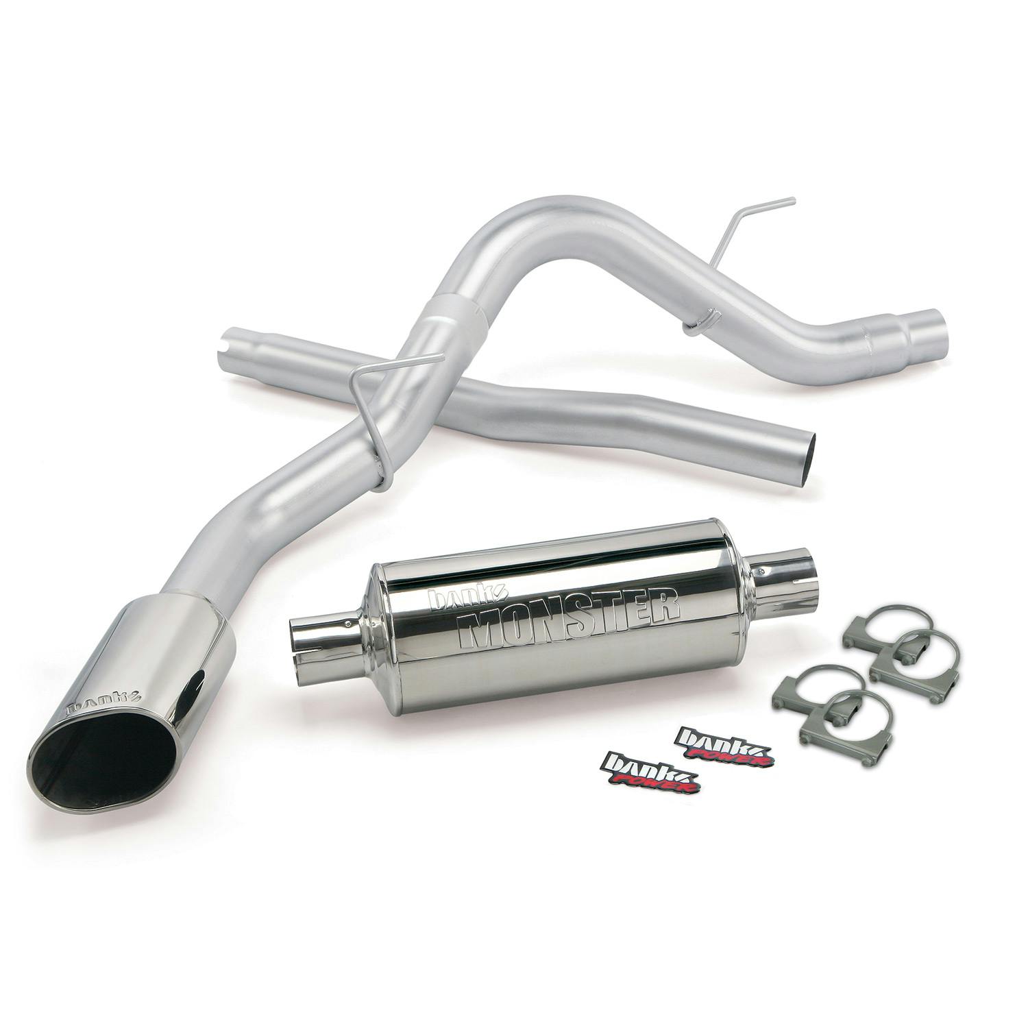 Banks Power 48761 Monster Exhaust System; S/S-Chrome Tip-11-14 Ford F-150; 3.5L EcBst; 5.0; 6.2L-R