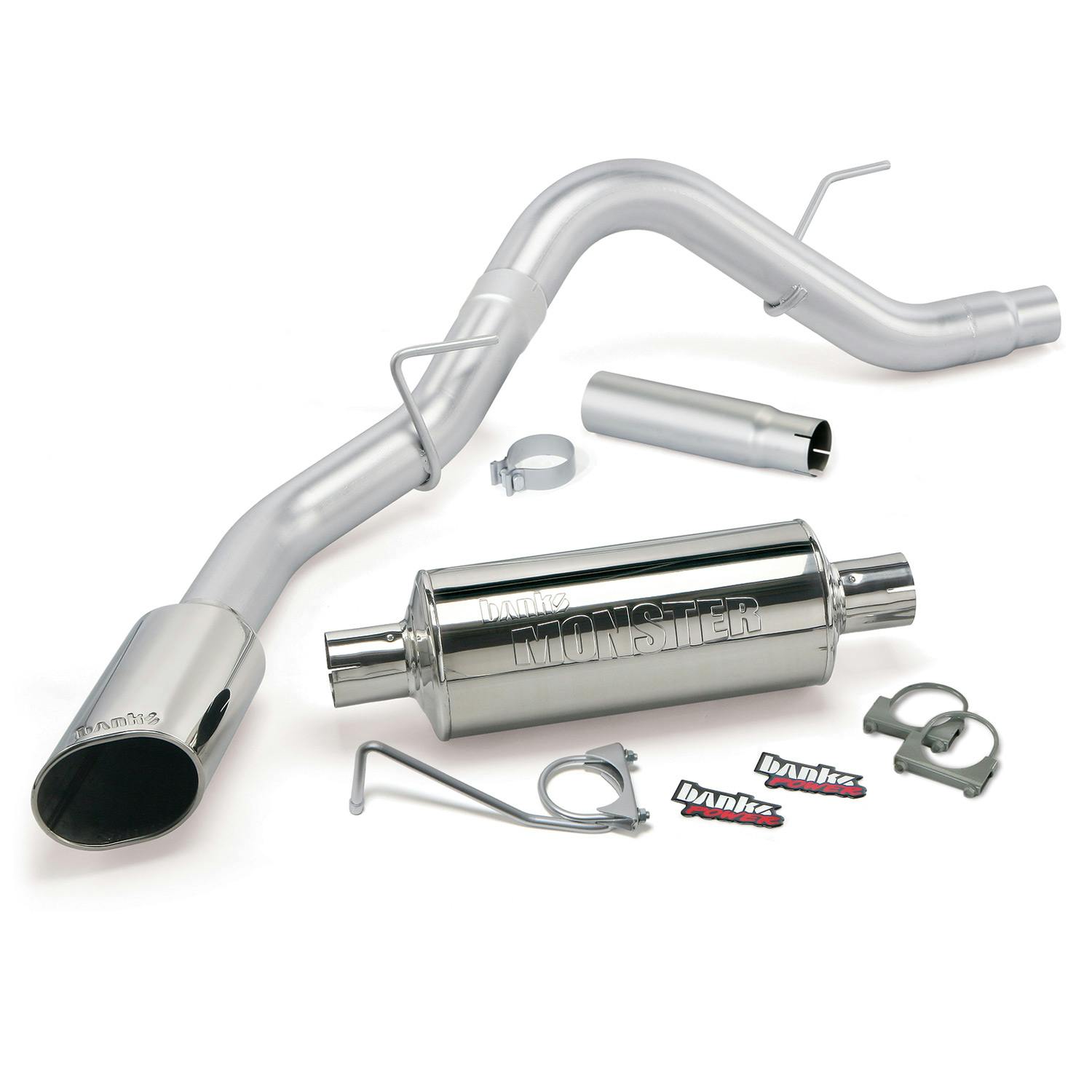 Banks Power 48762 Monster Exhaust System; S/S-Chrome Tip-2015 Ford F-150; 2.7L;3.5L EcBst; 5.0 V8;