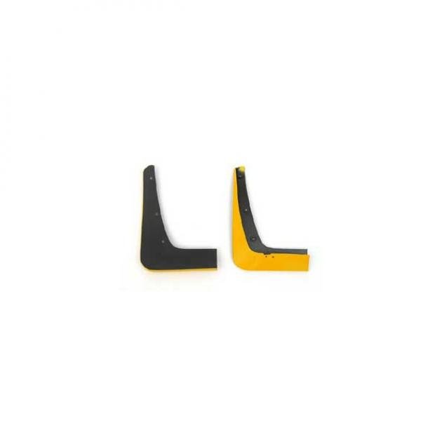 Corvette Splash Guards, Body Contoured, Front, Velocity Yellow, Altec, 2005-2013