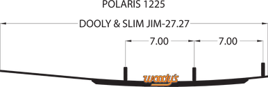 Woody's Dooly Runners 4" 90° for Polaris 600 Indy 2014-2019 DP4-1225