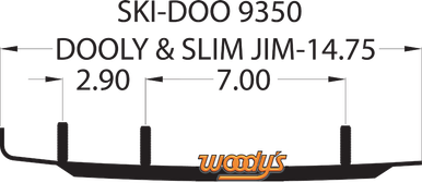 Woody's Dooly Runners 6" 60° for Polaris Edge 340 2008 DS6-9350