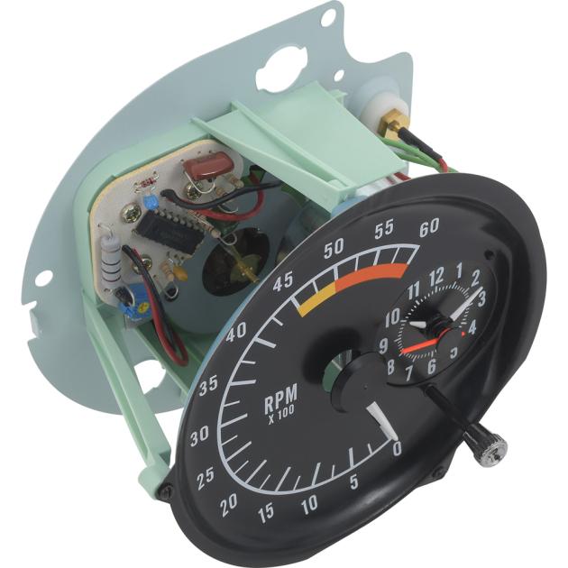 1976-78 Firebird, Tachometer-Clock Gauge Assembly, 6000 Redline