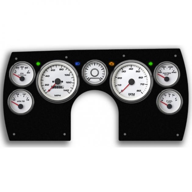 Gen lll Camaro - New Vintage USA Performance Series, 6 Gauge Package, White Dial, 1982-1989 - Programmable Speedometer