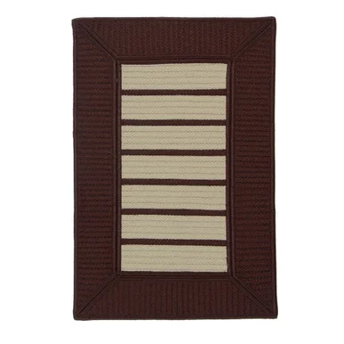 5′ x 5′ Brown and Beige All Purpose Handcrafted Reversible Square Outdoor Area Throw Rug