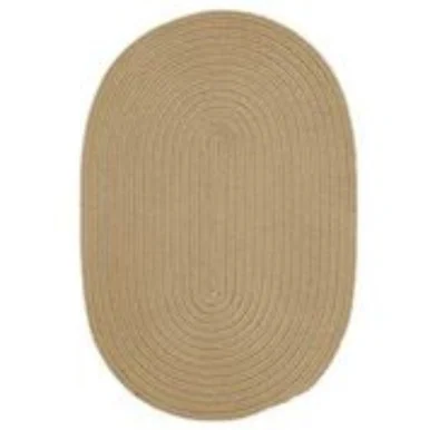 5′ x 7′ Brown All Purpose Handcrafted Reversible Oval Outdoor Area Throw Rug