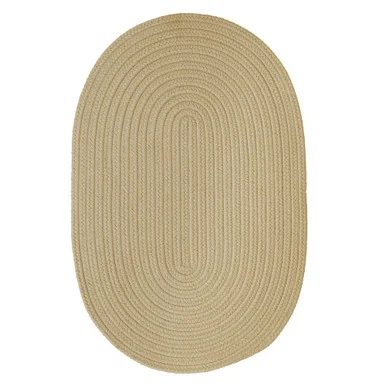 5′ x 7′ Brown Solid Hand Crafted Oval Outdoor Reversible Area Throw Rug