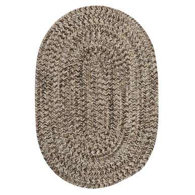 5′ x 7′ Cedar Brown All Purpose Handcrafted Reversible Oval Outdoor Area Throw Rug