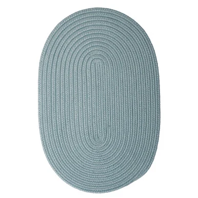 5′ x 8′ Flint Blue All Purpose Handcrafted Reversible Oval Outdoor Area Throw Rug