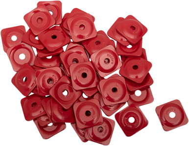 Woody's Square Digger Support Plates Red 48 Pack 5/16 inch stud shank size ASG-3790-48
