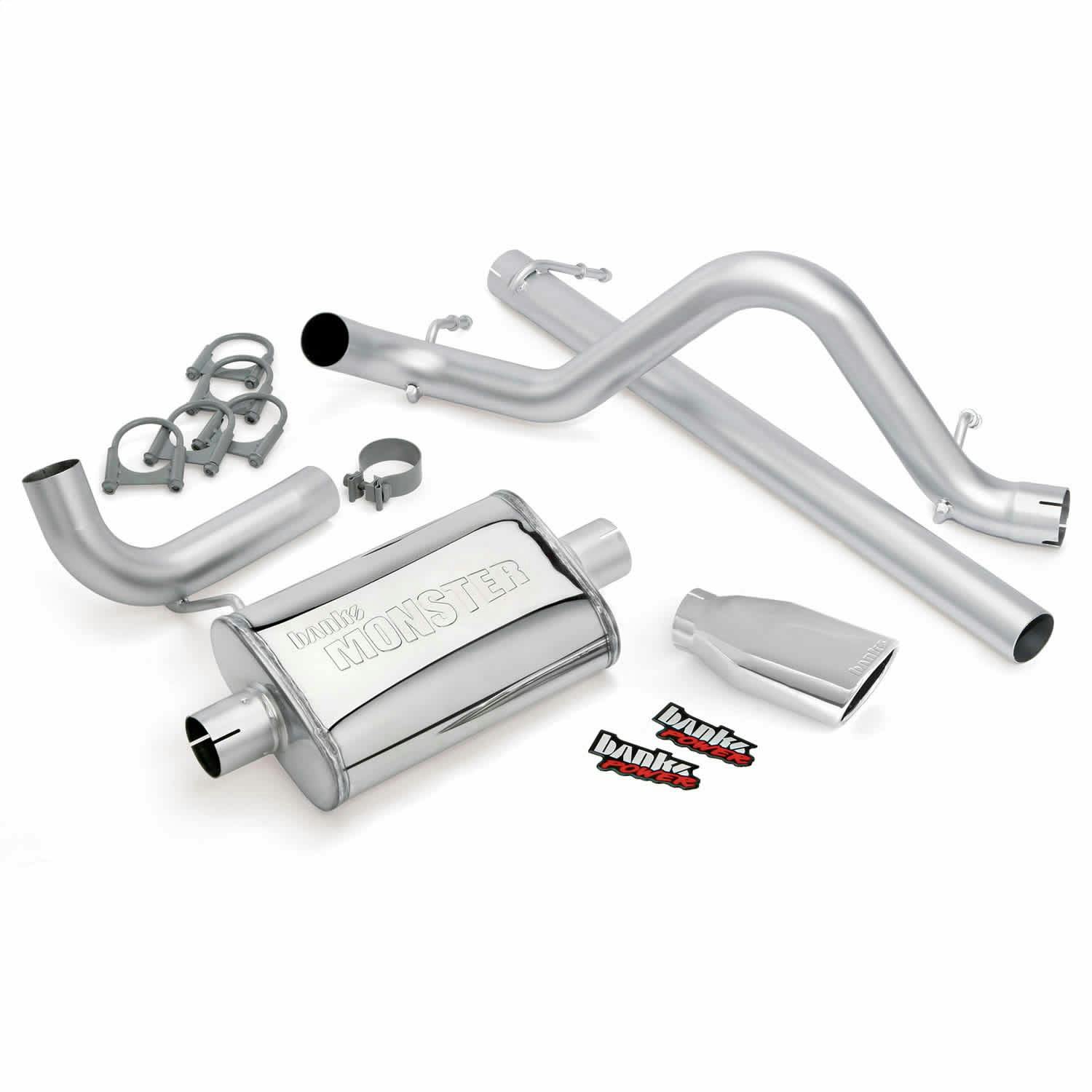 Banks Power 51321 Monster Exhaust System 2.5-inch Single Exit, 2007-11 Jeep Wrangler 3.8L, 2 door