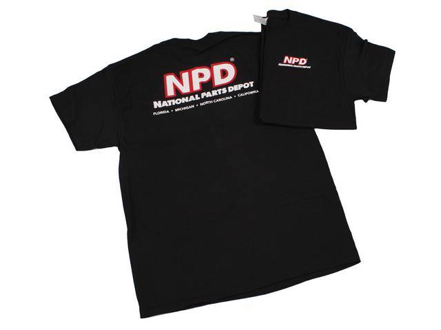 NPD Classic Design T-Shirt, 5.3 oz, Black, XXX Large
