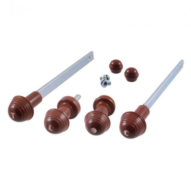Dennis Carpenter Dash Knob Set - Maroon - Deluxe - 1940 Ford Car 01A-9270-B