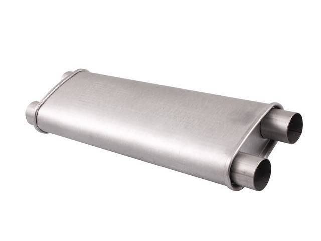 Transverse Mount Muffler, 2 1/4 Inch Pipes
