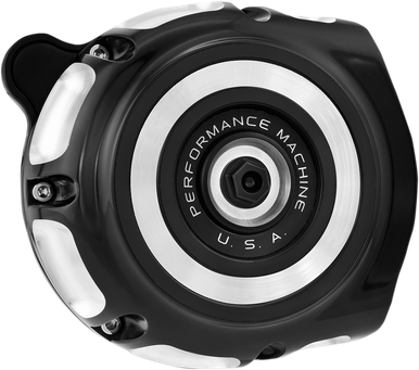 PERFORMANCE MACHINE (PM) Vintage Air Cleaner - Contrast Cut - Big Twin 0206-2130-BM