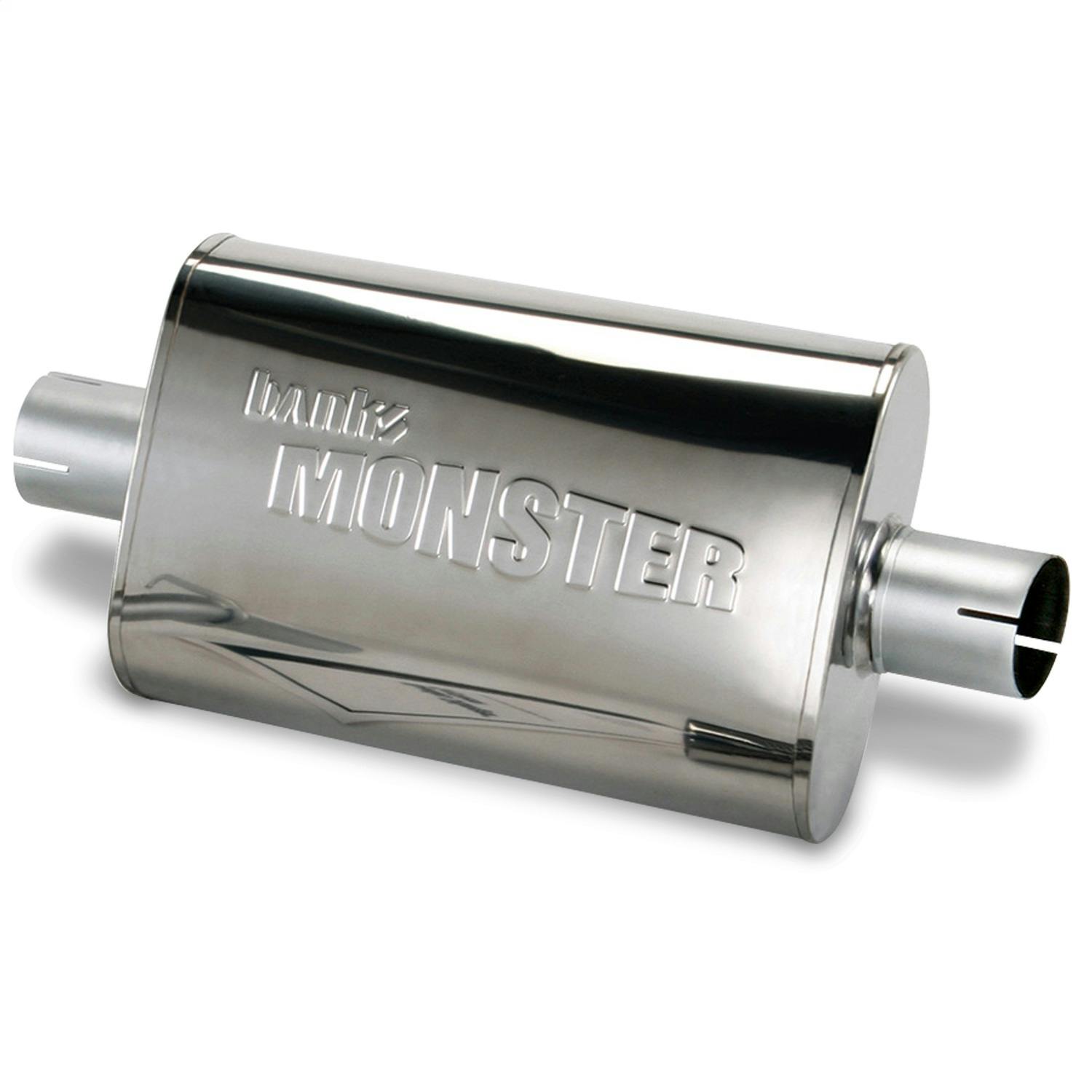 Banks Power 52636 Exhaust Muffler 2.5 inch Inlet and Outlet with adapter for 1991-1999 Jeep 4.0L