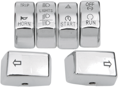 DRAG SPECIALTIES Switch Caps - Chrome H18-0343CO-C