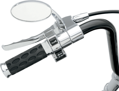 DRAG SPECIALTIES Grips - Hotop - Chrome/Rubber 06300372