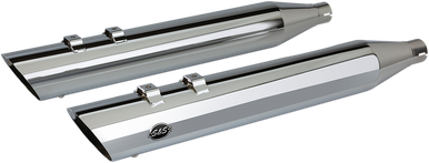 S&S CYCLE Slash Cut Mufflers - Chrome 550-0695