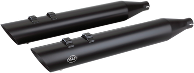S&S CYCLE Slash Cut Mufflers - Black 550-0692