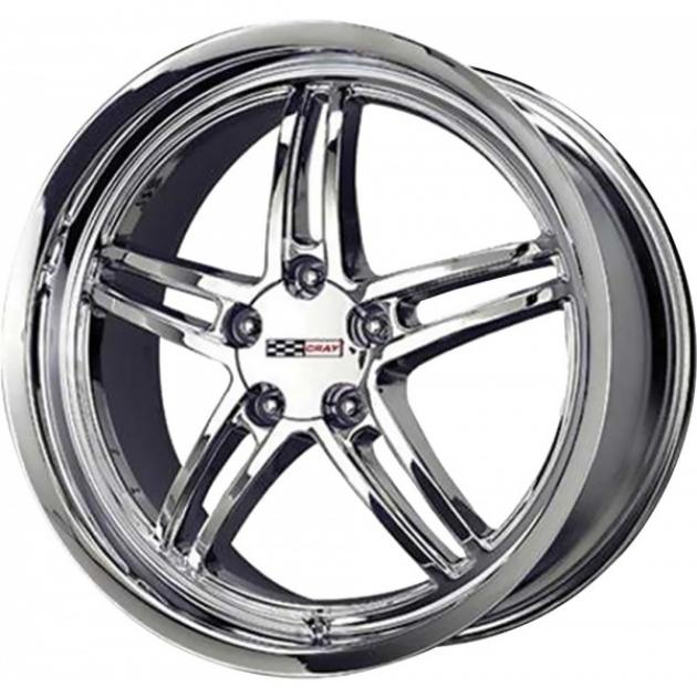 Corvette Cray Scorpion 17x9 Chrome, 1-Piece Wheel, 1984-2014